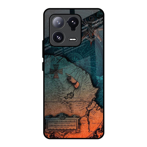 Geographical Map Glossy Case for Mi 13 Pro