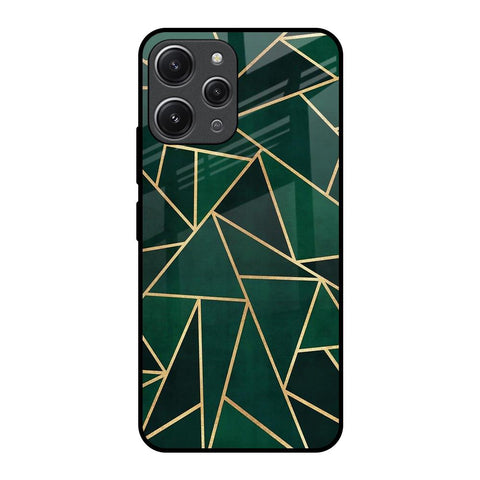 Abstract Green Glossy Case For Redmi 12