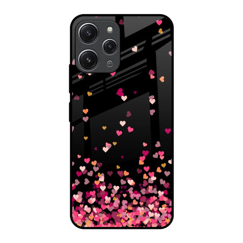 Heart Rain Fall Glossy Case For Redmi 12
