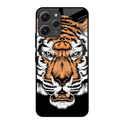 Angry Tiger Glossy Case For Redmi 12