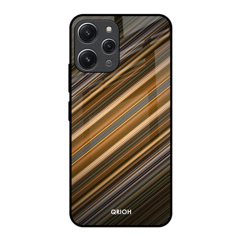 Diagonal Slash Pattern Glossy Case for Redmi 12
