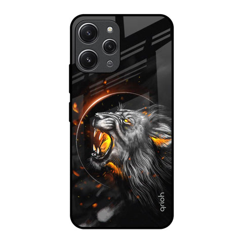 Aggressive Lion Glossy Case for Redmi 12