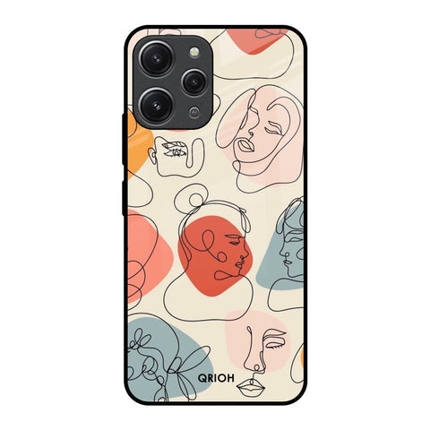 Abstract Faces Glossy Case for Redmi 12