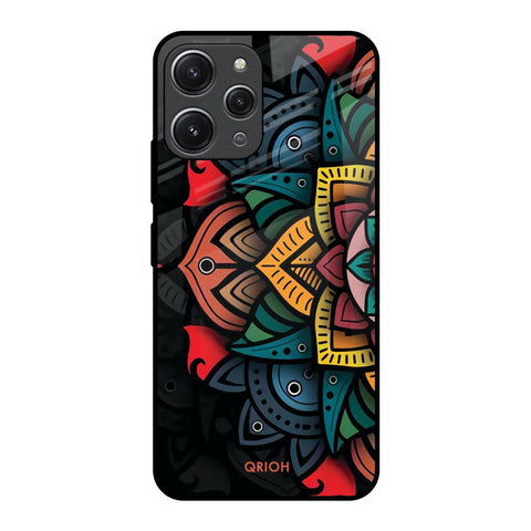 Retro Gorgeous Flower Glossy Case for Redmi 12