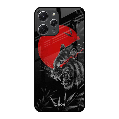 Red Moon Tiger Glossy Case for Redmi 12