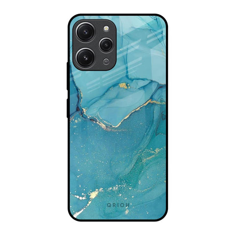 Blue Golden Glitter Glossy Case for Redmi 12