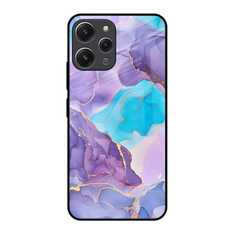 Alcohol ink Marble Glossy Case for Redmi 12