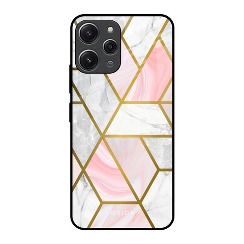 Geometrical Marble Glossy Case for Redmi 12