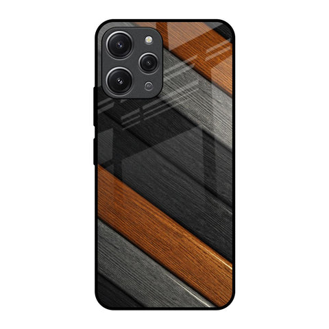 Tri Color Wood Glossy Case for Redmi 12