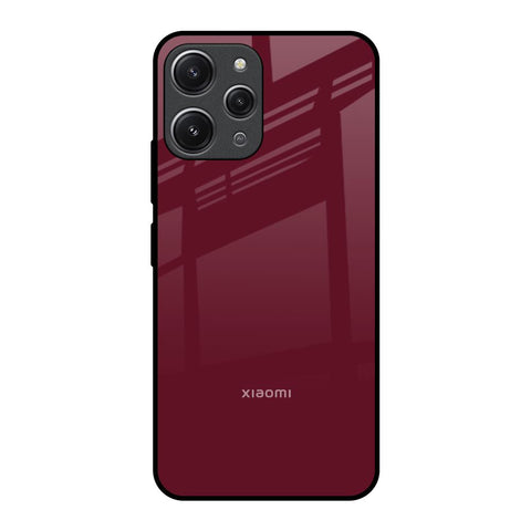Classic Burgundy Glossy Case for Redmi 12