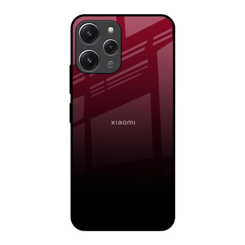 Wine Red Glossy Case For Redmi 12