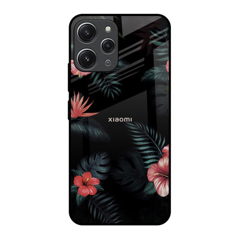 Tropical Art Flower Glossy Case for Redmi 12