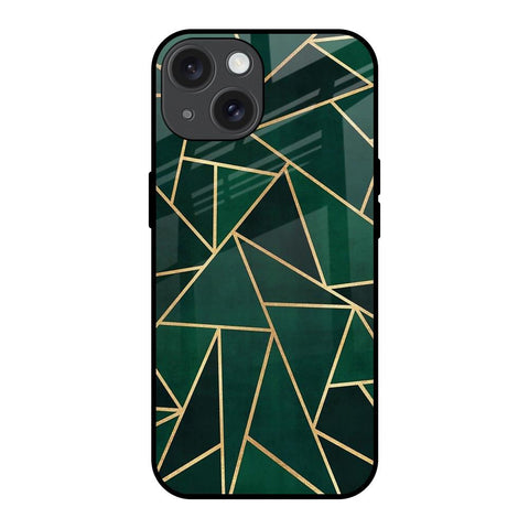 Abstract Green Glossy Case For iPhone 15