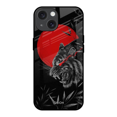 Red Moon Tiger Glossy Case for iPhone 15