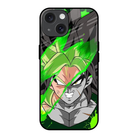 Anime Green Splash Glossy Case for iPhone 15