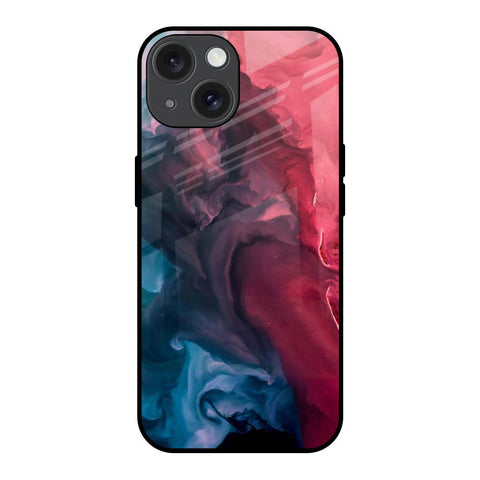 Blue & Red Smoke Glossy Case for iPhone 15