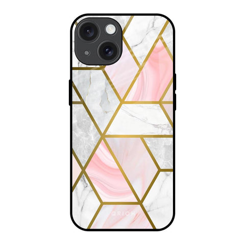 Geometrical Marble Glossy Case for iPhone 15