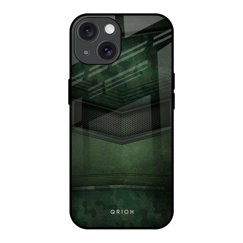 Green Leather Glossy Case for iPhone 15