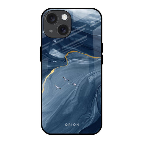 Deep Ocean Marble Glossy Case for iPhone 15
