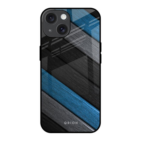 Multicolor Wooden Effect Glossy Case for iPhone 15