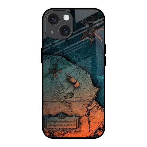 Geographical Map Glossy Case for iPhone 15