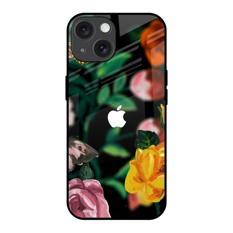 Flowers & Butterfly Glossy Case for iPhone 15