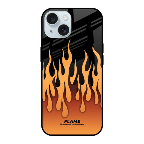Fire Flame Glossy Case for iPhone 15
