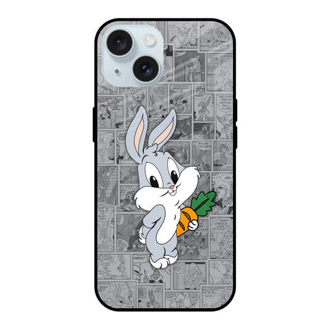 Cute Baby Bunny Glossy Case for iPhone 15