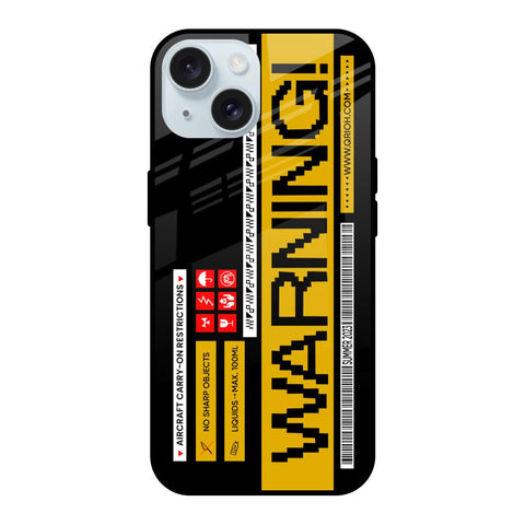 Aircraft Warning Glossy Case for iPhone 15