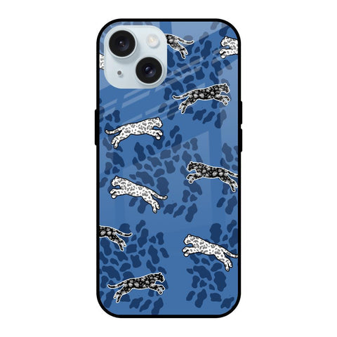 Blue Cheetah Glossy Case for iPhone 15