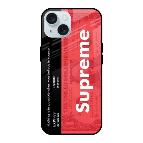 Supreme Ticket Glossy Case for iPhone 15