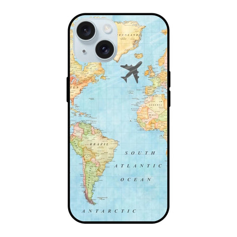 Travel Map Glossy Case for iPhone 15