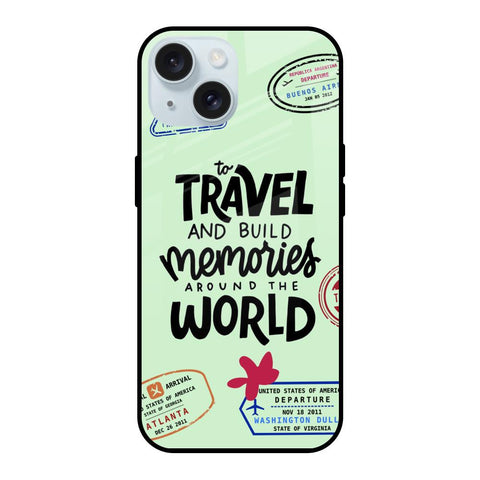Travel Stamps Glossy Case for iPhone 15