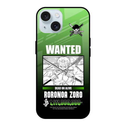 Zoro Wanted Glossy Case for iPhone 15