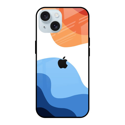 Wavy Color Pattern Glossy Case for iPhone 15