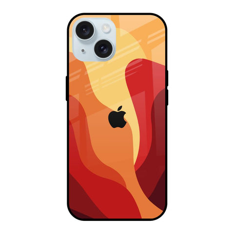 Magma Color Pattern Glossy Case for iPhone 15