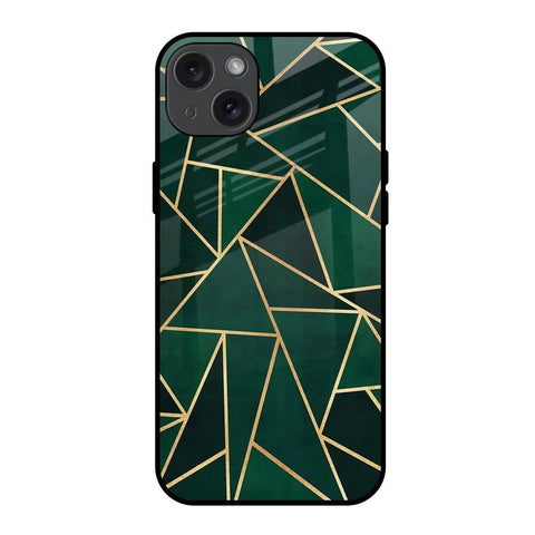 Abstract Green Glossy Case For iPhone 15 Plus