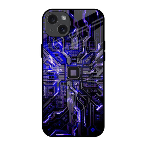 Techno Color Pattern Glossy Case For iPhone 15 Plus