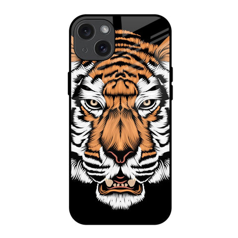 Angry Tiger Glossy Case For iPhone 15 Plus