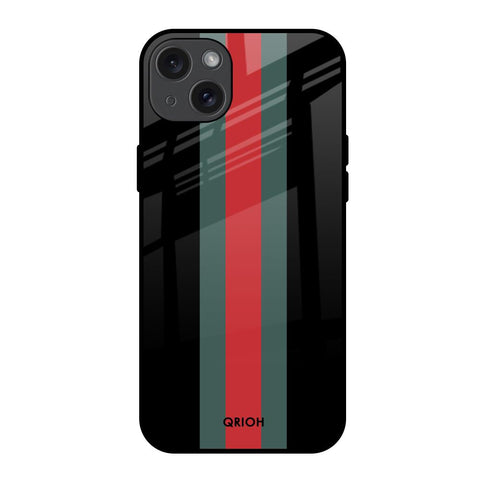Vertical Stripes Glossy Case for iPhone 15 Plus