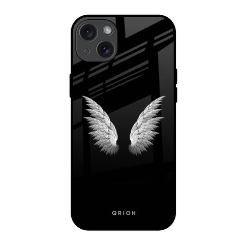 White Angel Wings Glossy Case for iPhone 15 Plus