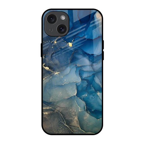 Blue Cool Marble Glossy Case for iPhone 15 Plus