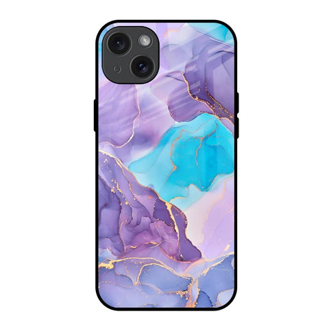 Alcohol ink Marble Glossy Case for iPhone 15 Plus