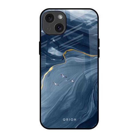 Deep Ocean Marble Glossy Case for iPhone 15 Plus