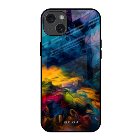 Multicolor Oil Painting Glossy Case for iPhone 15 Plus