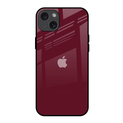 Classic Burgundy Glossy Case for iPhone 15 Plus