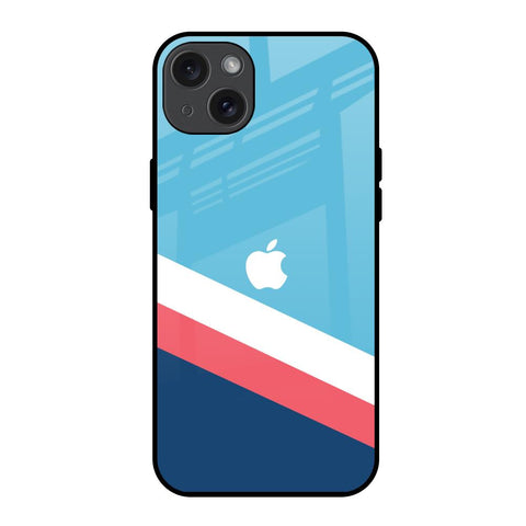 Pink & White Stripes Glossy Case For iPhone 15 Plus