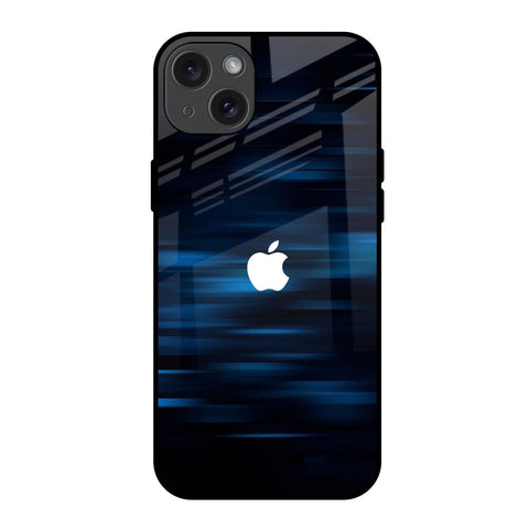 Blue Rough Abstract Glossy Case for iPhone 15 Plus