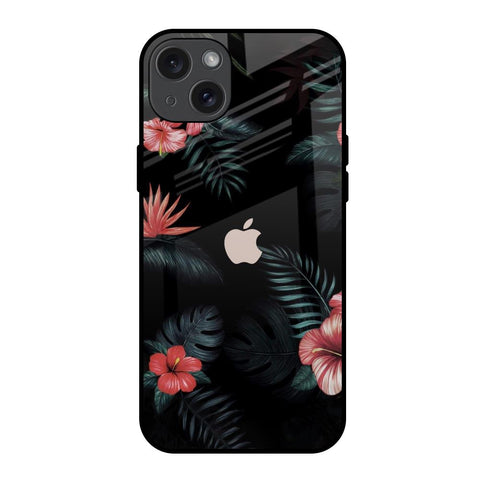 Tropical Art Flower Glossy Case for iPhone 15 Plus