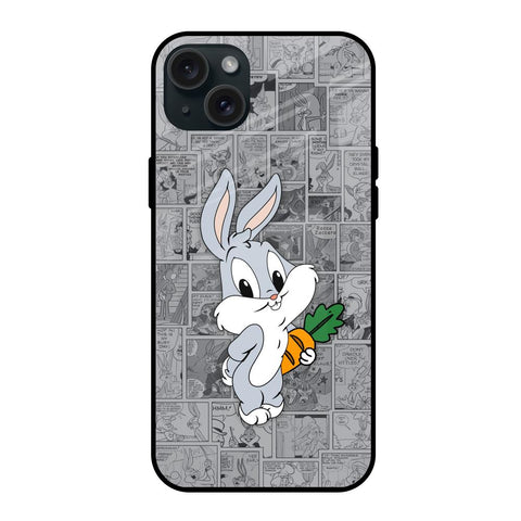 Cute Baby Bunny Glossy Case for iPhone 15 Plus